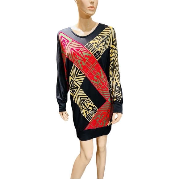 Custo Barcelona Midi Dress Long Sleeves Size Medium in good condition preowned - Picture 4 of 7